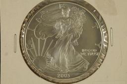 2003 AMERICAN SILVER EAGLE. BRILLIANT UNC