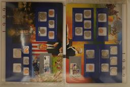 1999 US MINT SET (UNC) P/D ON LARGE INFO CARDS