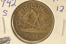 1942-S FIJI SILVER SHILLING .1636 OZ. ASW