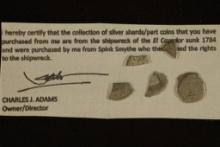 1.5 GRAMS SHIPWRECK SILVER COINS PIECES FROM