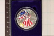 1999 AMERICAN SILVER EAGLE COLORIZED BU WITH