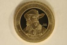 1 OZ. GOLD PLATED "WILLIAM F. CODY" BUFFALO BILL