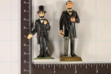 2 ABRAHAM LINCOLN 2 1/2" FIGURINES.  ONE IS METAL