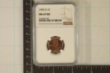 1995-D LINCOLN CENT NGC MS67RD