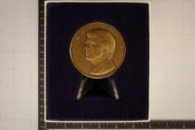 7.75 OZ. SOLID BRONZE PROOF 1977 INAUGURAL MEDAL