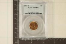 1955-D LINCOLN WHEAT CENT PCGS MS64RD
