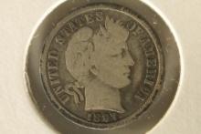 1897-S SILVER BARBER DIME 2025 REDBOOK RETAIL IS $