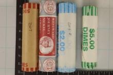 4 SOLID DATE ROLLS OF US BU COINS: 2007 LINCOLN