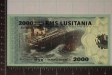 2000 QUEEN MAUD'S ISLAND "RMS LISITANIA" 2000