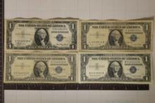 1935, 2-1957-A & 1957-B US $1 SILVER CERTS, BLUE