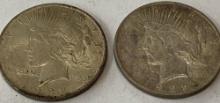 PAIR OF 1922 PEACE