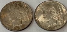 PAIR OF 1922 PEACE