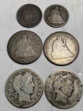 SILVER DIMES AND QUARTERS