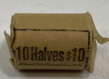 UNSEARCHED ROLL OF FRANKLIN HALVES