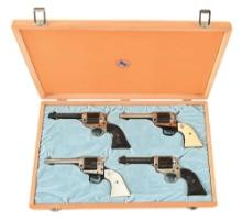(C) SET OF FOUR KANSAS "FORTS" SERIES COLT FRONTIER SCOUT SINGLE ACTION REVOLVERS.