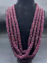 4 Lapidary Garnets Necklaces