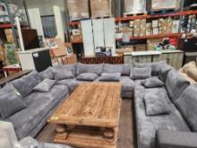 CHARCOAL Sectional Couch *Damaged*