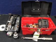 Tool Box of Assorted Sockets