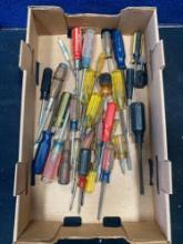 Box Lot Of Screwdrivers