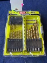 (3) Titanium Coated Drill Bet Set