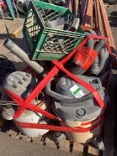 pallet Lot of (4) Ridgid wet/dry Vacuums*TURN ON*