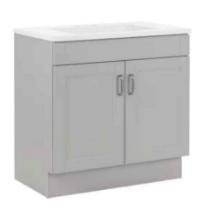 Glacier Bay Penford 37 in. W x 19 in. D x 33 in. H Single Sink Freestanding Bath Vanity