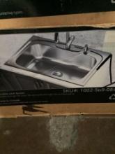 Elkay 33in. 4-hole single bowl kitchen sink