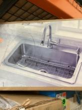 Glacier Bay 33in. single bowl kitchen sink*Stainless steel*