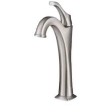 Arlo Single Handle Vessel Sink Faucet with Pop Up Drain in Brushed Nickel