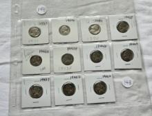 11 - Old Nickels - Includes 8 War Nickels