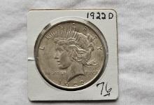 1922 D Peace Dollar