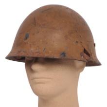 Imperial Japanese Army WWII issue Type 30 Battle Damaged Helmet (MOS)