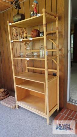 Rattan etagere