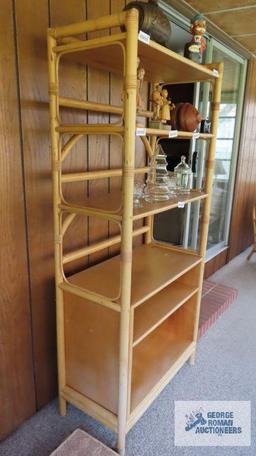 Rattan etagere