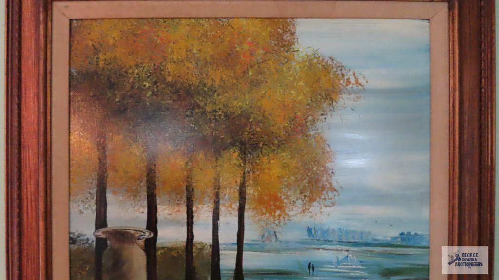 Fall...scene oil on canvas by Stuart