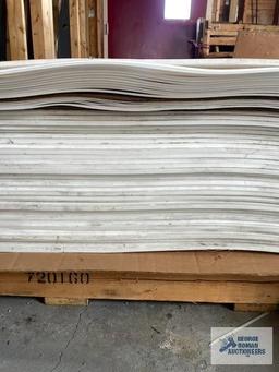 (6) White PTFE virgin teflon sheets, 1/8 inch thick, 48 inches x 48 inches sheets.