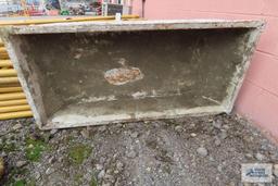 Metal concrete trough