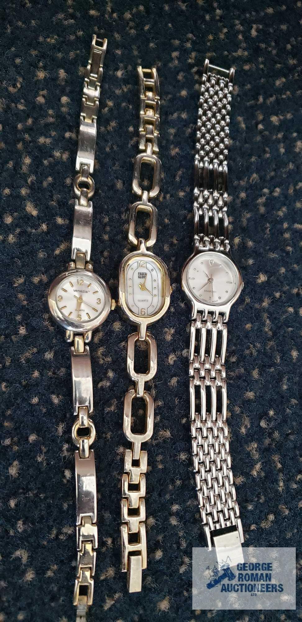Five watches including Relic, Rumours, Venezia, Faded Glory, and Diamond