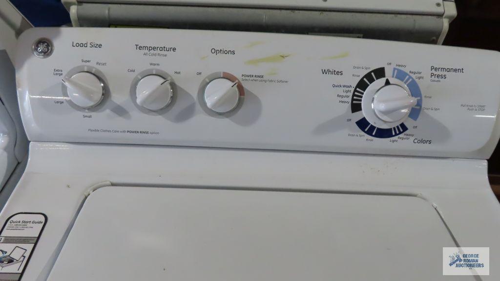 GE washer, model number not legible