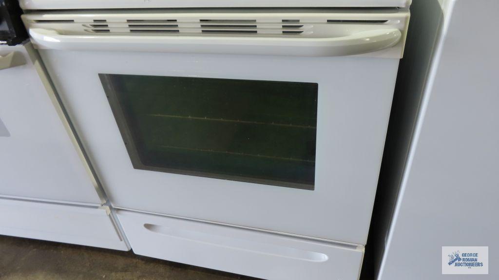 Frigidaire four burner electric stove, model number FFEF3015PWB