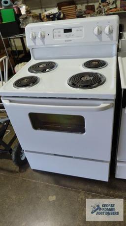 Hotpoint four...burner electric stove, model number RBS360DM2WW
