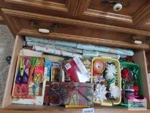 Variety of craft and wrapping items