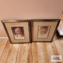 Two framed pictures, titled Goldilocks and Fairy Gold from the Edward Art Products of Chicago
