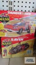 Thunder Hawk and Raven toy vehicles