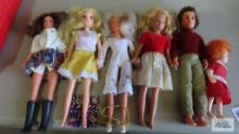 lot of assorted dolls