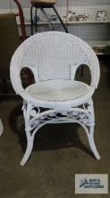 Decorative wicker chair