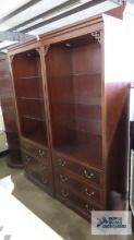 Drexel...lighted...shelving and storage cabinet