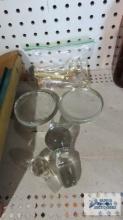 Decanter...tops, glass paperweights, and tier set hardware. ... ...