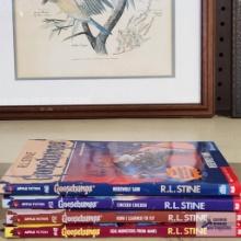 R.L. Stine Goosebumps books including Chicken Chicken, How I learned to fly, Werewolf skin and Egg