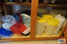 Large assortment of plasticware